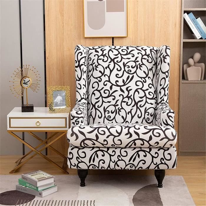 Housse De Fauteuil Inclinable Extensible 2 Pièces, Jersey Polyester, Universelle
