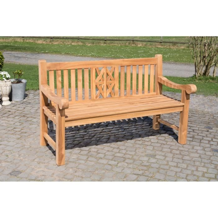 Clp Banc De Jardin En Bois De Teck Robuste Florida V2 Resistant A