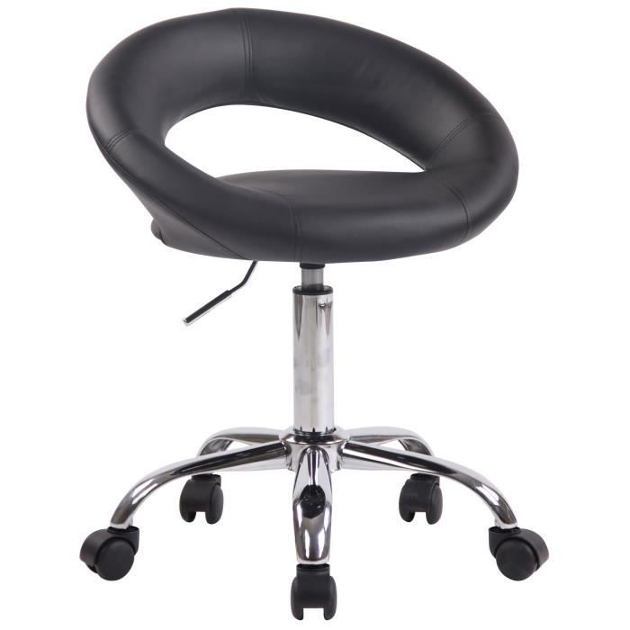Tabouret à roulettes, chaise de travail avec hauteur réglable 49-61 cm