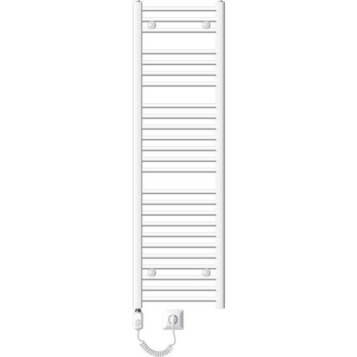 Ecd Germany Radiateur Seche Serviettes Electrique Avec Resistance 900w 400 X 1500 Mm Blanc Droit Cdiscount Bricolage
