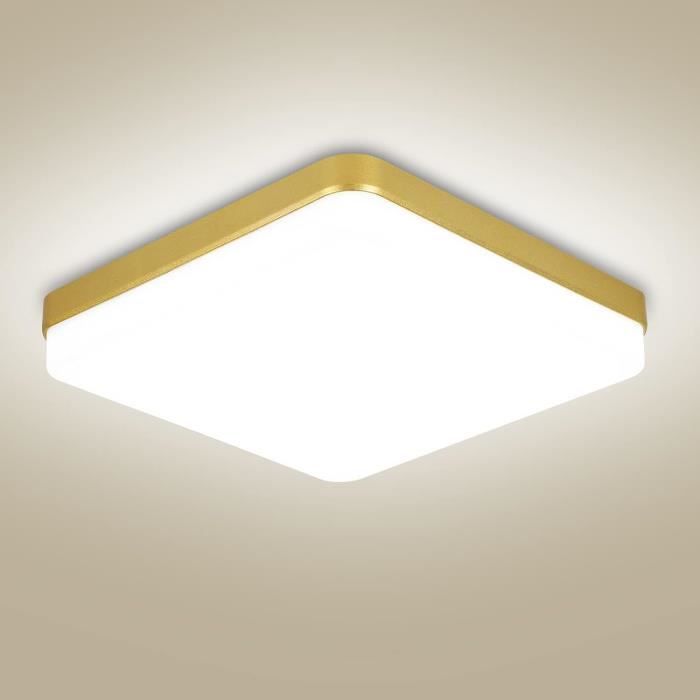 Ouyulong Plafonnier LED Carré 36W 4350LM - Lumière Blanche Froid 6500K Pour Cuisine, Chambre, Salle De Bain Et Bureau