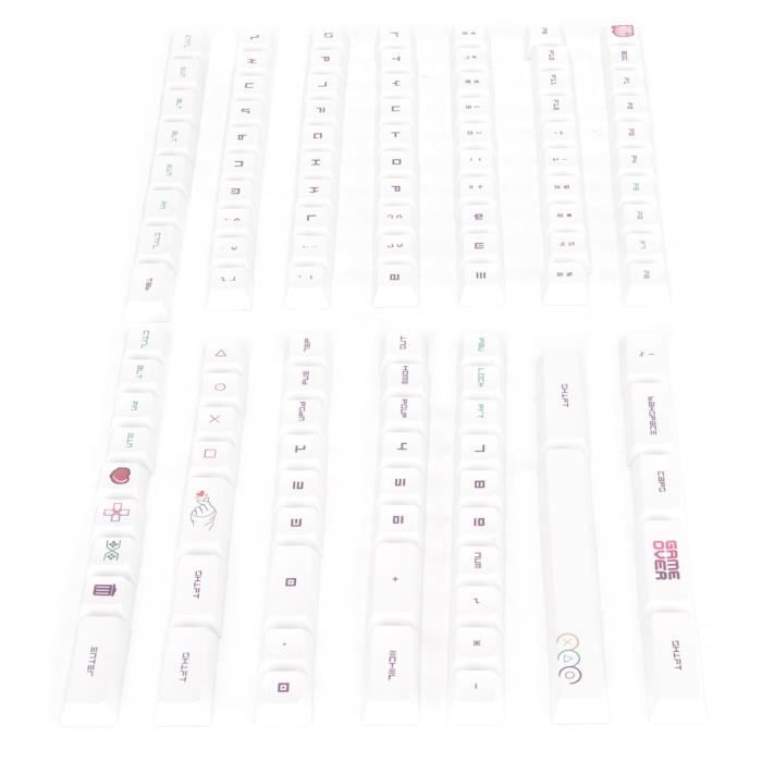 Jeu De 108 Touches PBT Pour Clavier Mécanique : Résistantes à L'huile, Design Ergonomique, 13 Couleurs