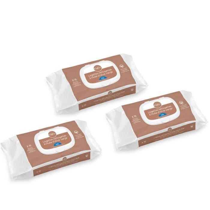 Gifrer Lingettes Nettoyantes A L Huile D Olive Vierge Lot De 3 Paquets De 70 Lingettes Cdiscount Puericulture Eveil Bebe