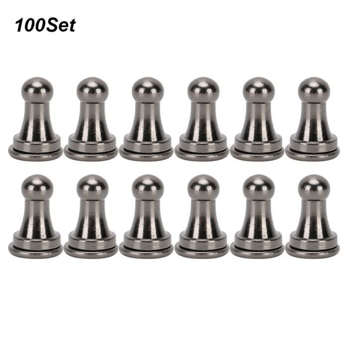 Amaxiu Lot de 60 rivets à tête ronde à vis avec anneau de tirage, 3 couleurs
