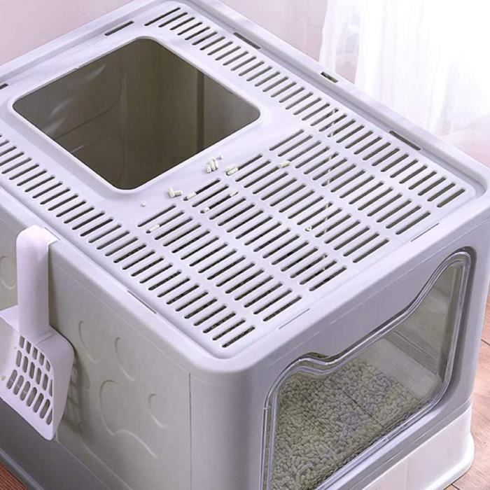 Comparer les prix de Bac à Litière - HUOLE - Pliable - 51x41x38cm - Avec Pelle - Grande Capacité