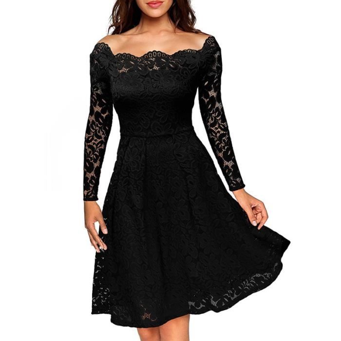 Robe col deals bateau soirée