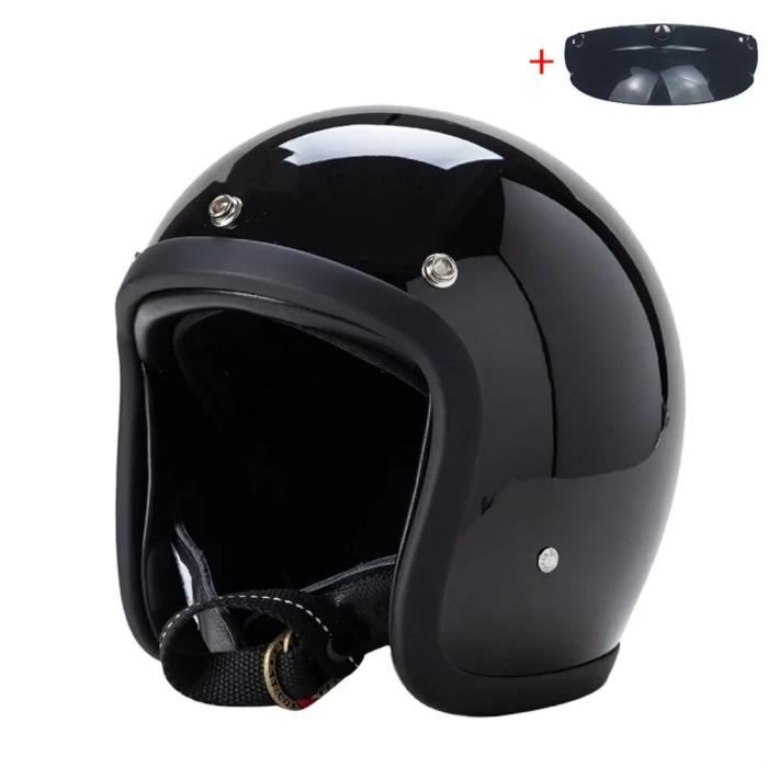 Casque de Moto Vespa Vintage Casques Jet Marron Casque Ouvert Scooter Rétro Fait Main Cuir PU