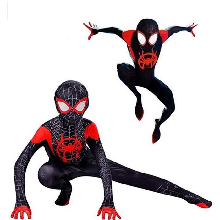 Déguisement Spiderman - FINDPITAYA - Miles Morales - Enfant - Noir
