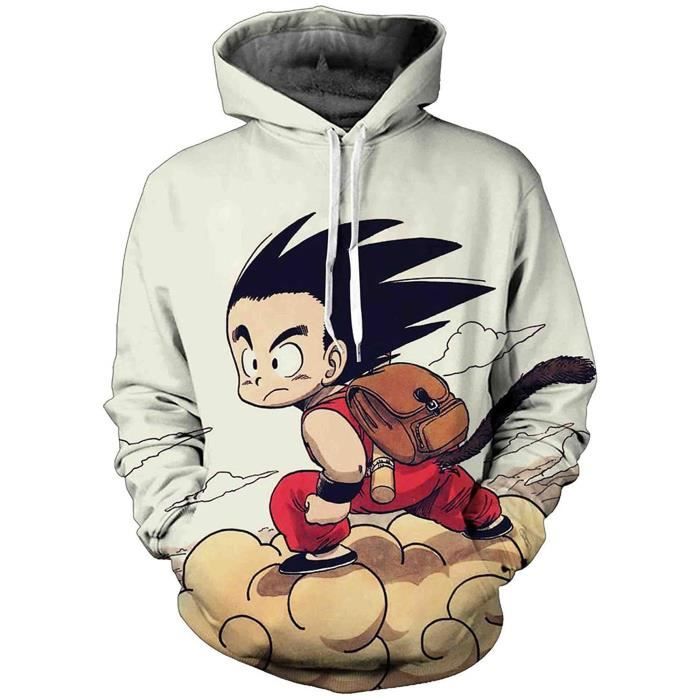 Sweatshirt Tz580 Pull A Capuche A La Mode A Capuche Imprime 3d Realiste Inspire De Dragon Ball Taille L Noir Achat Vente Sweatshirt Cdiscount