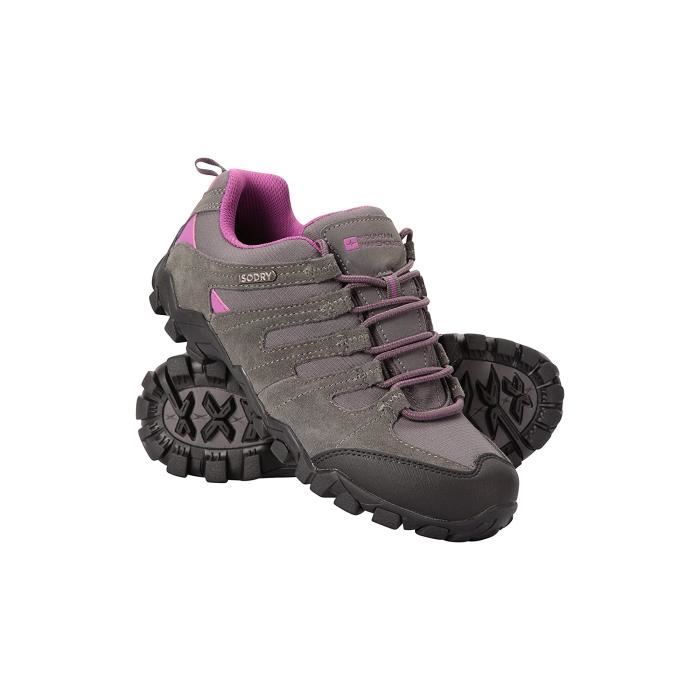 Chaussures de randonnée hautes imperméables femme, MH100 vert