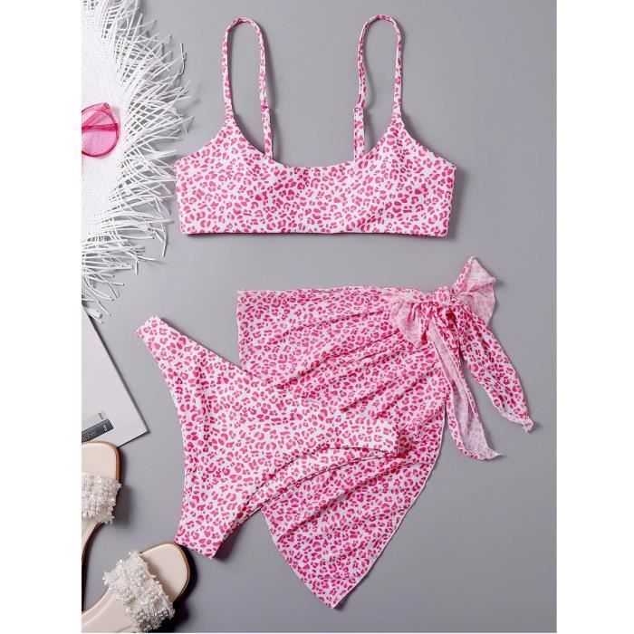 Bikini Ensemble De Bikini Pour Femme Imprim Fleuri Maillot Bain Trois Bikini Ensemble De Bikini Pour Femme Imprim Fleuri Maillot Bain Trois