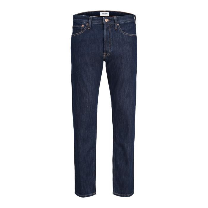 Jeans homme Jack & Jones Chris Jiginal Spk 487 Noos - bleu denim - 32x34 - tissage sergé - 99% coton