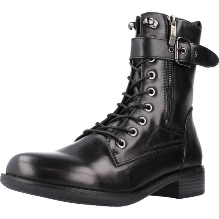 Bottine boots femme Regarde le ciel 127910 Noir Semelle int. Gomme Semelle ext. Peau Doublure Textile Noir Cdiscount Chaussures