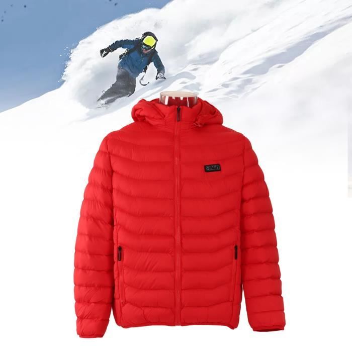Veste chauffante pour homme - Sports - 11 Zones - Rouge - Montagne - Ski - Manches  longues - Respirant Rouge - Cdiscount Sport