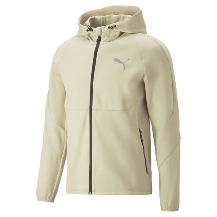 Sweat capuche Puma SWEAT ZIPPE R f. 673313 88. Couleur Beige