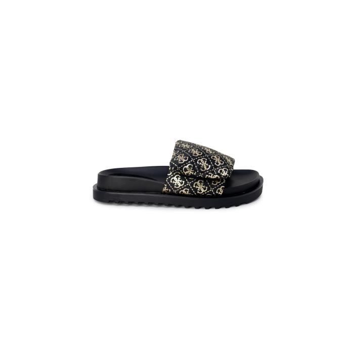 GUESS Sandales Femme Noir Polyester GR76288 Noir Cdiscount Chaussures