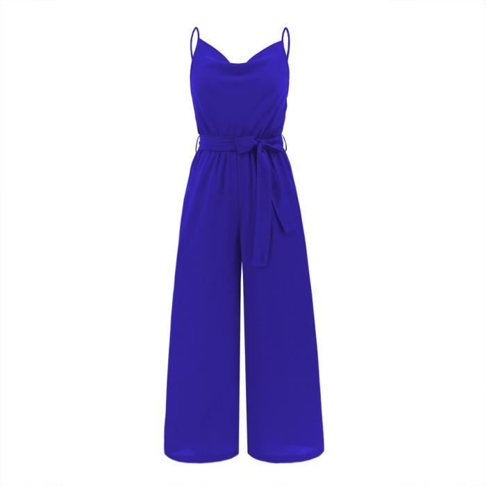 Combinaison Femme Asymétrique Jumpsuit Élégant Pantalon Loose