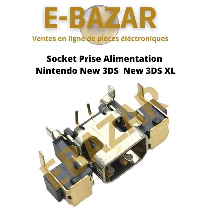 EBAZAR New 3DS / New 3DS XL Socket de Prise Alimentation, Port de Charge Nintendo New 3DS / New 3DS XL