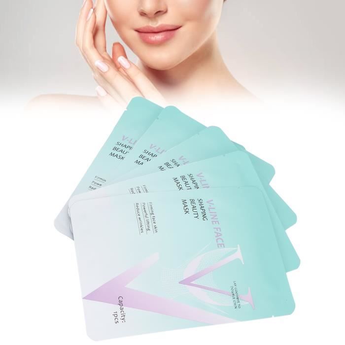 Masque Lifting Visage En V Réutilisable - Amincissant, Anti Double Menton, En Nylon Respirant - 4