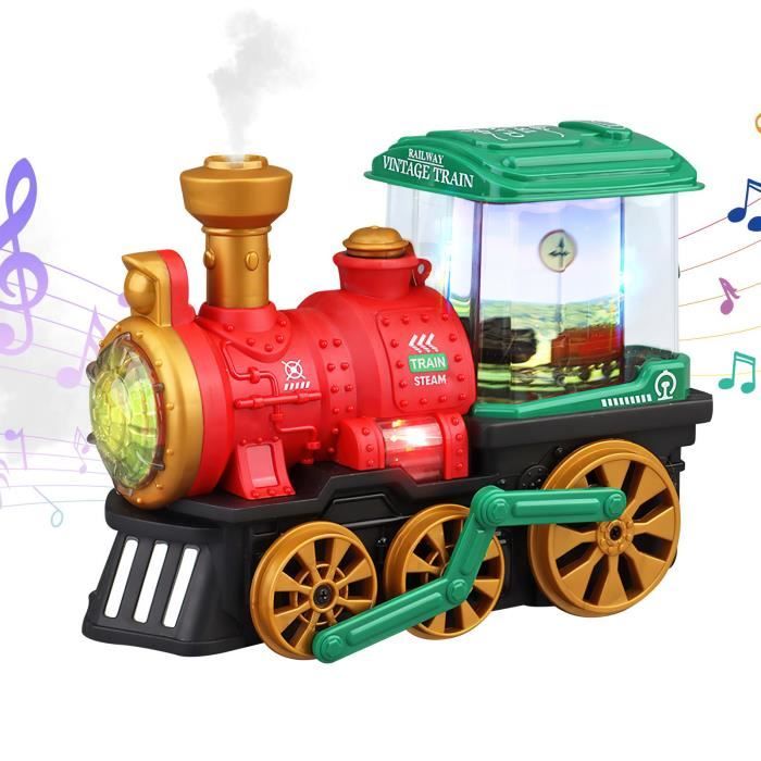 Train Electrique Enfant,Jouet Bebe Musical 2- 3 Ans Train, avec Lettres ABC  et lumières,Cadeau d'anniversaire de Noël-rouge - Cdiscount