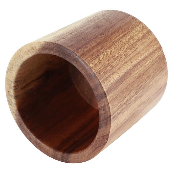 Lot De 2 Porte-Crayons Bois Naturel – Organisateur Bureau Design Géométrique Élégant – Hêtre Ou Noyer – Rangement Stylos & Fournitures