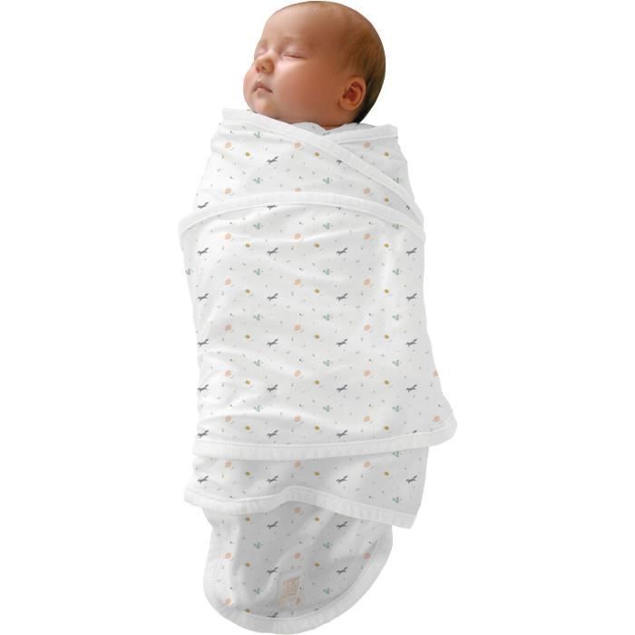 Couverture Miracle™ Happy Fox /biais White - BEABA - Pour bébé - Jersey de coton - 57x33x5cm