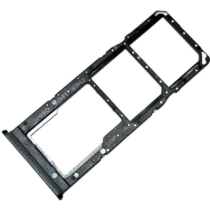 Tiroir Carte Dual SIM et Support micro-SD pour Samsung Galaxy A12 Piece de Remplacement Original Noir
