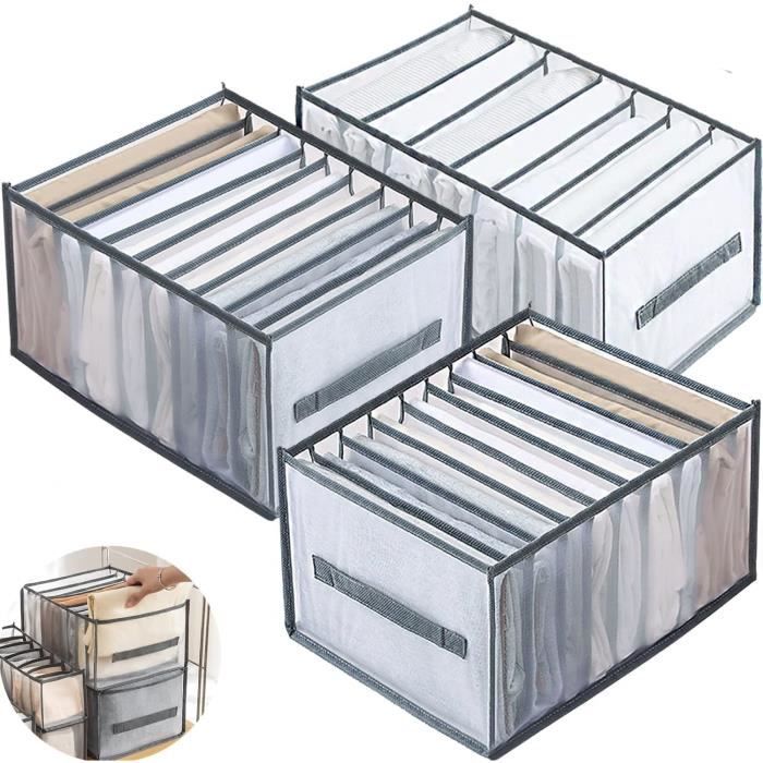 3 Pièces Boîte De Rangement Diviseurs De Tiroir De Vêtement Lavable