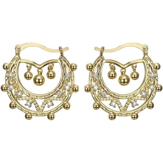 Boucles d'oreilles Oxyde de zirconiumCouleur Pierre Rouge • Histoire d'Or