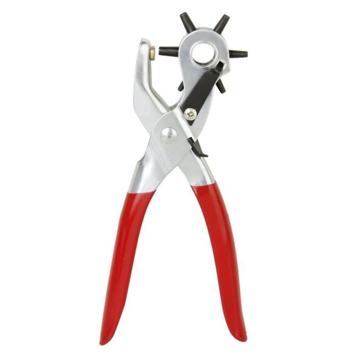 Kit De 9 Poinçons à Trous Pour Cuir, Caoutchouc Et Sangles - Acier Carbone Neuf