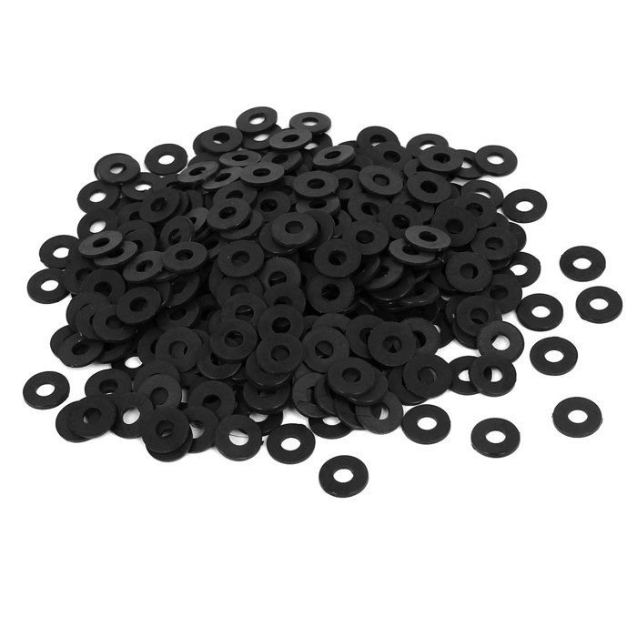 Rondelle Plate En Nylon Noir - Isolante, Paquet Neuf, Pour Bricolage Et Montage