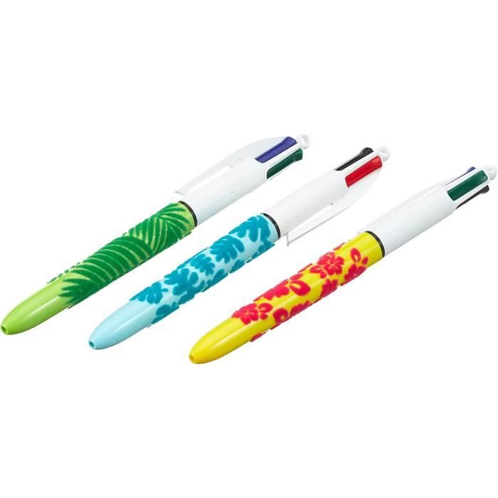Recharge pour stylo Bic à bille - 4 couleurs - pointe moyenne