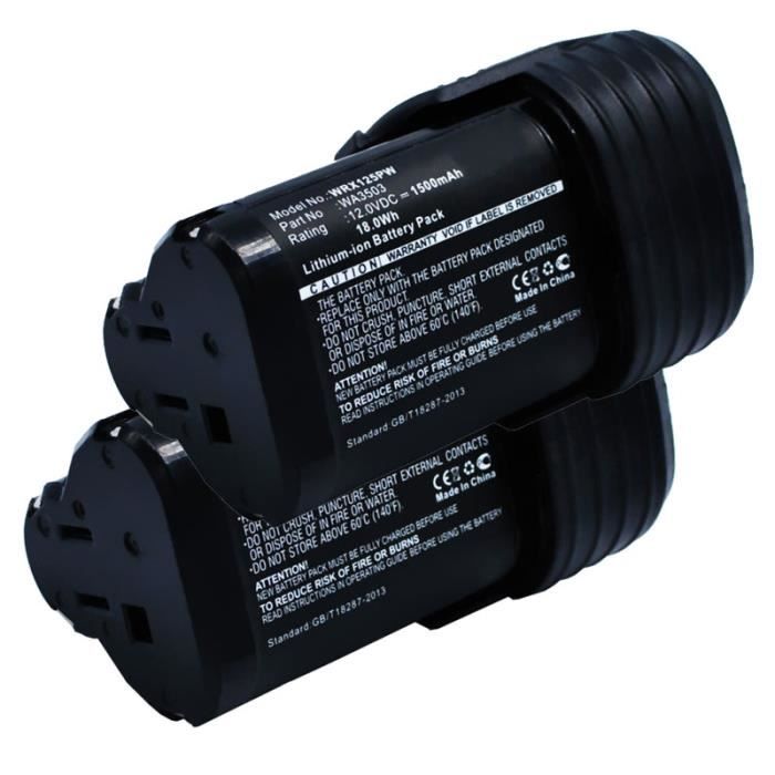 PowerSmart® Batteria Agli Ioni Di Litio 12V Compatibile Worx WA3505 – Per Modelli WX382, WX540, WX673 E Altri