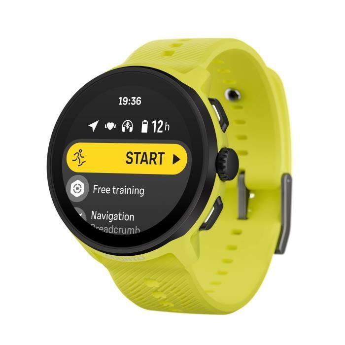 Montre connectée GPS de sport - SUUNTO RUN - 1 39 - Bracelet silicone - Lime
