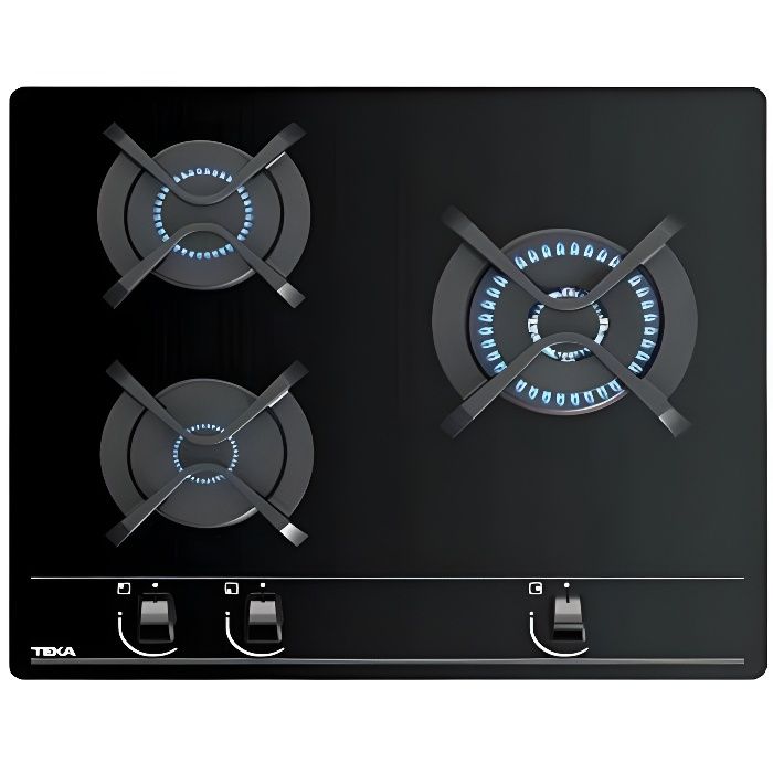 Plaque au gaz Teka GBC63010KBN 60 cm Gaz naturel 3 Feux à gaz - vue 2