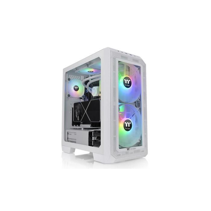 Boîtier PC - Thermaltake - View 300 MX ARGB - Midi Tower - Blanc - 2 Ventilateurs 200 mm
