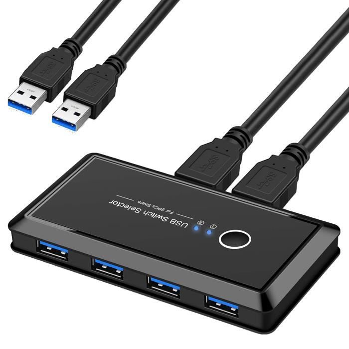 USB 3.0 Commutateur KVM HDMI 4 Ports 4K 60Hz 4 entrées 4 Sorties