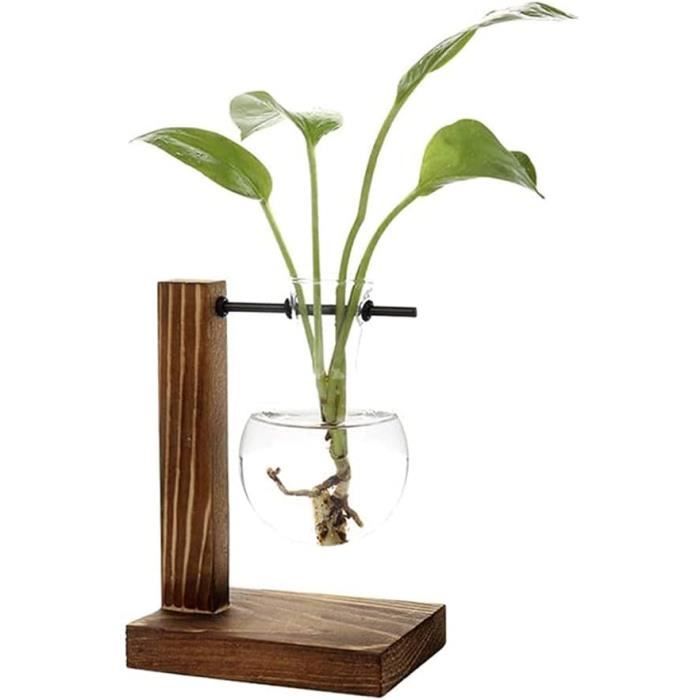 Vase En Bois D'IF (Yew) Avec Insert En Verre - Arthur Cummings - Multicolore