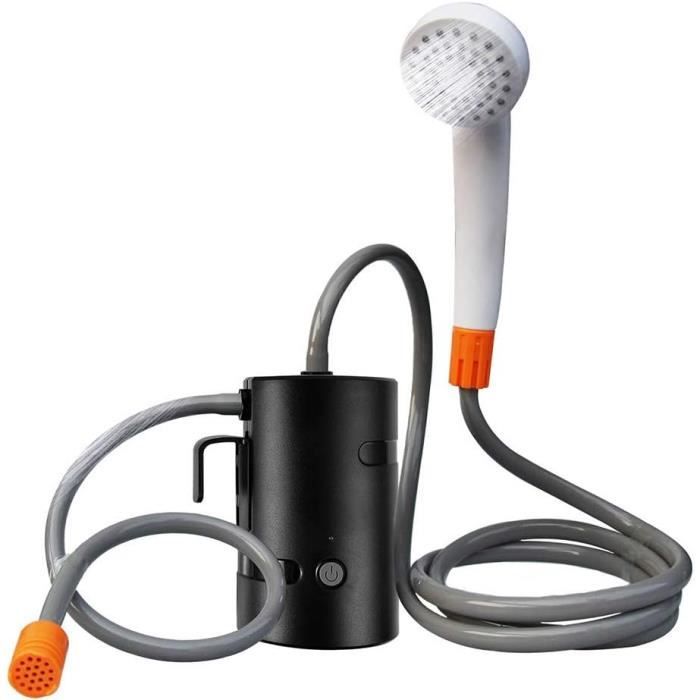 Douche Portable Électrique Rechargeable 5000mAh - Pompe 5L/min, 3 Modes, Filtre & Ventouse, Pour Camping, Rando, Plage, Voiture & Animaux