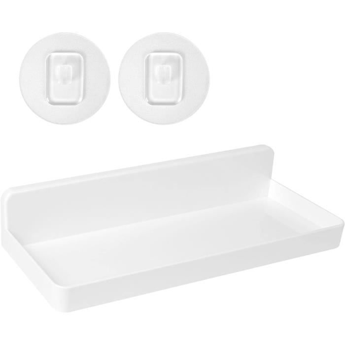 Support De Rangement à Ventouse Pour Robinet De Salle De Bain - 51x10,5 Cm - PET - Plateau Amovible - Pour Produits De Toilette, Téléphone