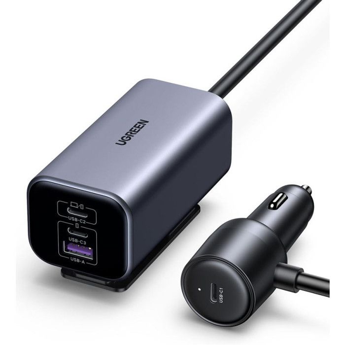Chargeur Allume Cigare UGREEN GAN AC + 1 bloc d alimentation déporté Noir