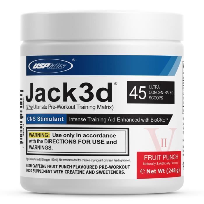 Preworkout USPLabs Jack 3d® Fruit Punch 248g Cdiscount Sport