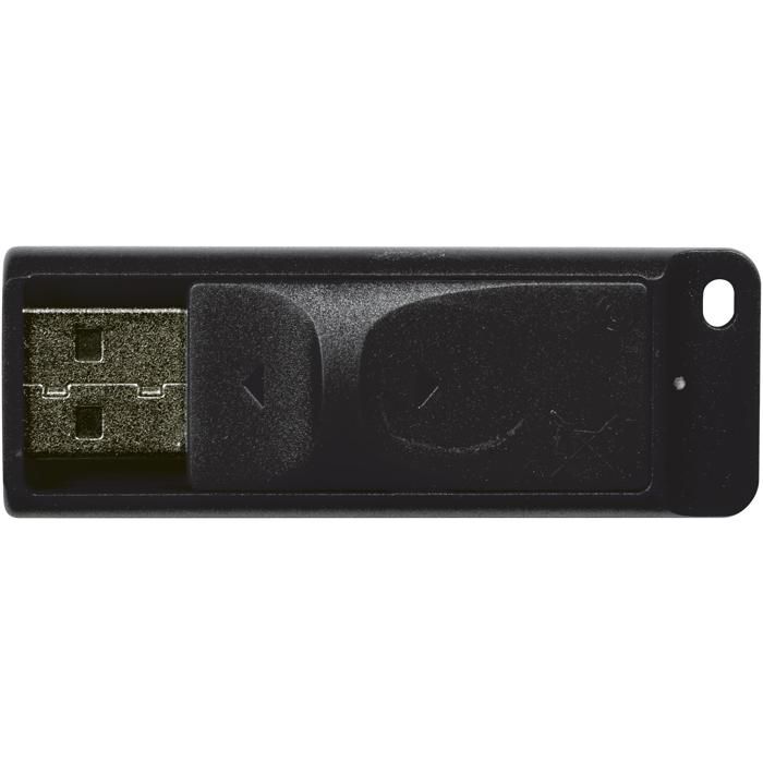 Clé USB Store'n'Go Slider 16Go Black - VERBATIM - USB2.0 - Vitesse de lecture 10Mo/s - Vitesse d'écriture 4Mo/s