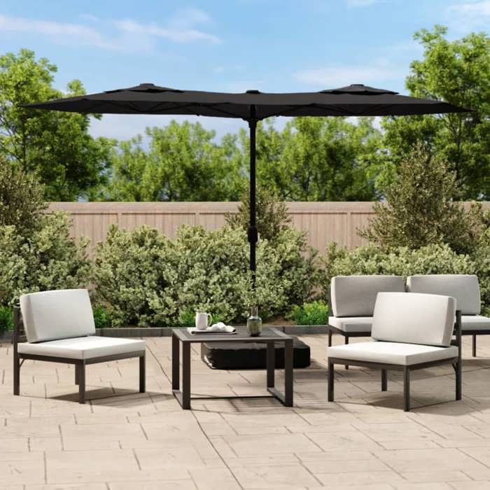 vidaXL Parasol double tête 316x240 cm - vue 2
