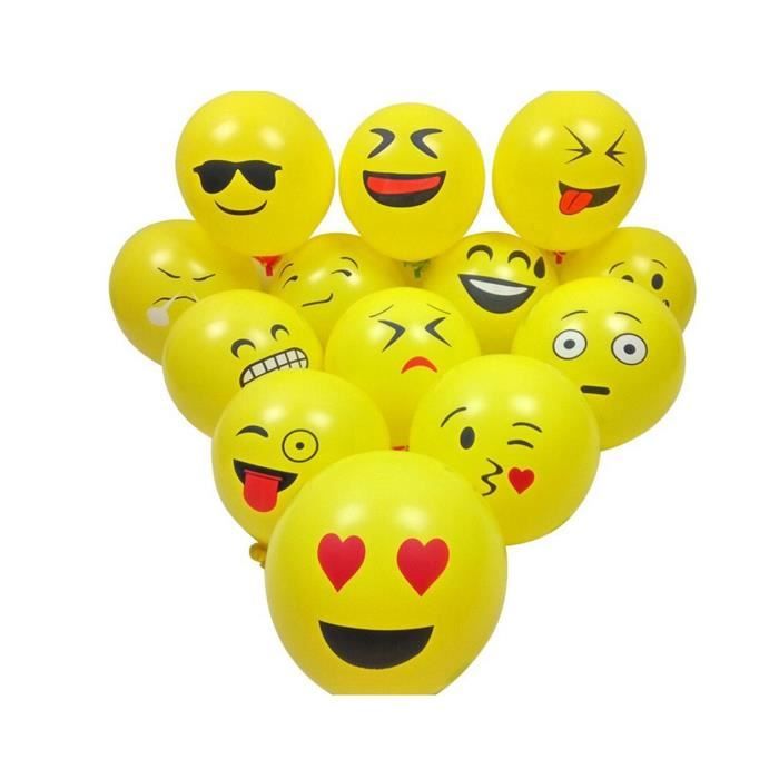 100pcs Ballon Gonflable Emoji Jaune Sourire Drole Latex Mariage F Ent Decoration Pour Fete Soiree Party Anniversaire 12inchs 2861 Cdiscount Maison