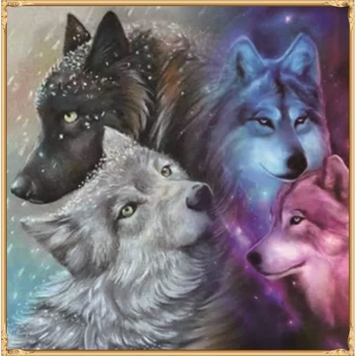 Peinture Diamant Loups Diamond Painting Strass De Peintures De Broderie 5d Croix De Peinture De Diamant 30 30cm Achat Vente Affiche Poster 3816peinture Diamant Loups Cdiscount