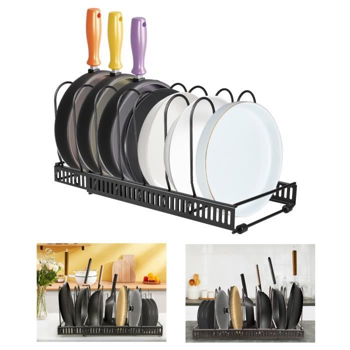 NOLUXA Porte-casseroles Support Extensible, Organiseur/rang de Poêle