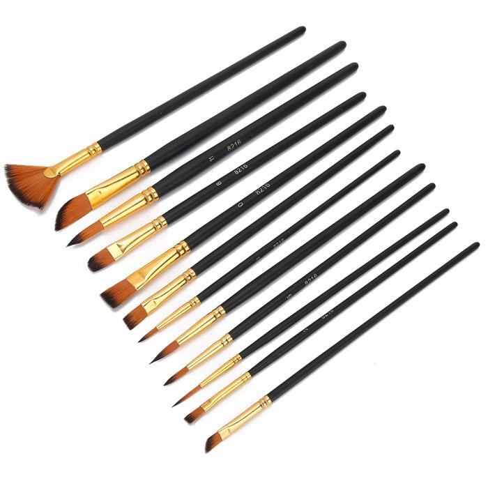 Lot de 8 pinceaux de peinture pour le corps humain - En nylon