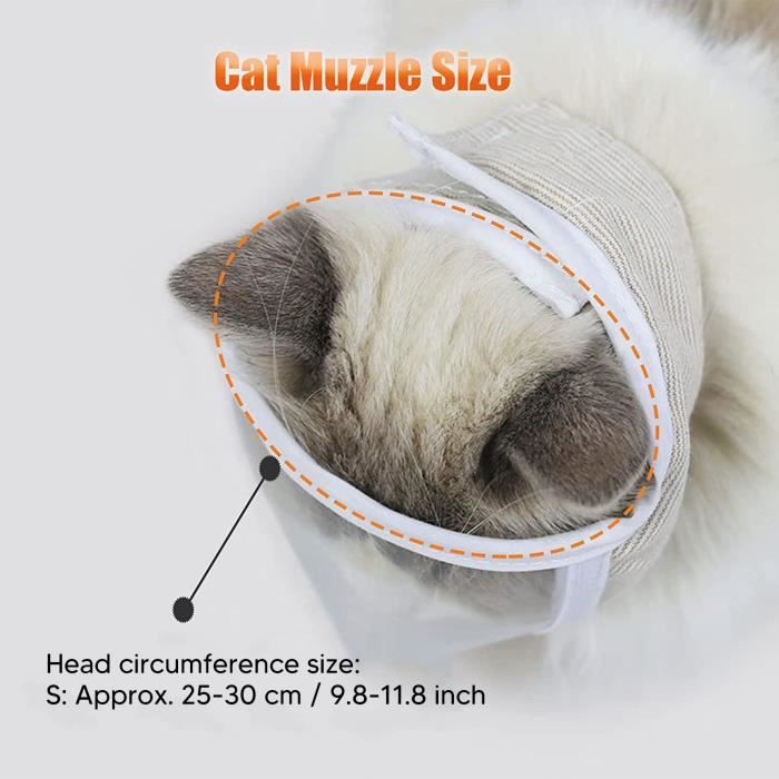 Meilleurs prix pour Muselière pour chat - ZERODIS - Cagoule transparente - Respirante - Prévention des combats - Taille S 46x3,5cm