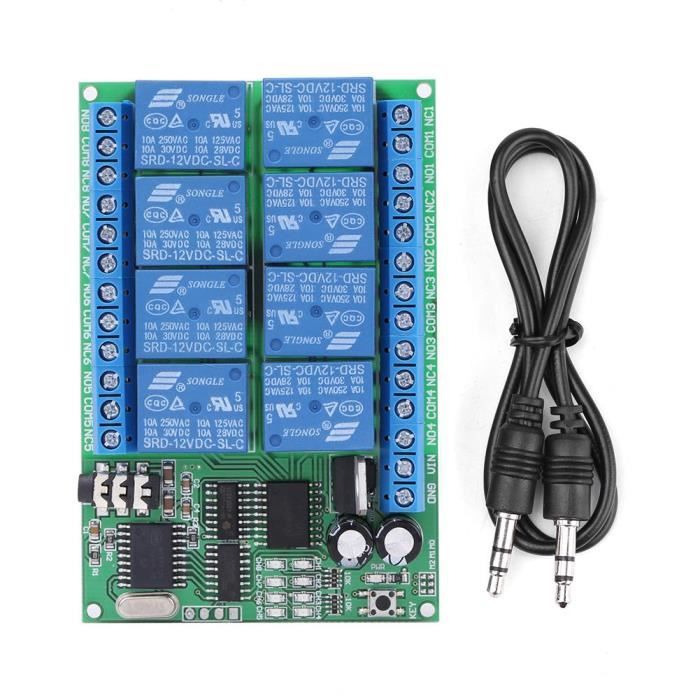 Electronics-Salon Passive professionnelle 24 V-Coil NO 8 canaux SPST 30A 30 A Module de relais de puissance.
